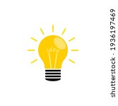 the light bulb is full of ideas ... | Shutterstock .eps vector #1936197469