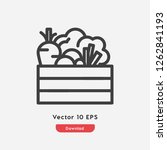 vegetables icon vector.... | Shutterstock .eps vector #1262841193