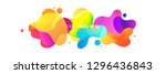 abstract fluid gradient badge... | Shutterstock .eps vector #1296436843