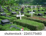 Small photo of Indonesia, Tangerang. February 20, 2023. This is the new public cemetery in Tangerang, namely TPU Mekarsari.