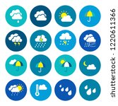 modern weather flat icons set.... | Shutterstock .eps vector #1220611366