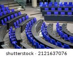 Small photo of berlin, 2019, february, 22, the plenary hall of the german Bundestag in the Reichstag building