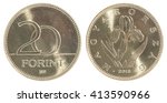 hungarian forint coin with the... | Shutterstock . vector #413590966