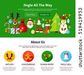 merry christmas web design.... | Shutterstock .eps vector #519419953