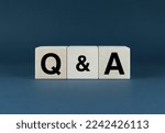 Small photo of QA Question answer. The cubes form the word QA Question answer. Business The concept of QA Question answer is applied in various fields of human activity