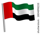 united emirates flag waving on... | Shutterstock . vector #1804898233