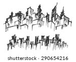 doodle of cityscape vector... | Shutterstock .eps vector #290654216