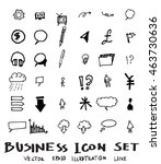 business doodles sketch vector... | Shutterstock .eps vector #463730636