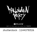 happy halloween   hand drawn... | Shutterstock .eps vector #1144378526