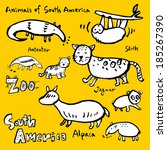animals drawing   zoo | Shutterstock .eps vector #185267390