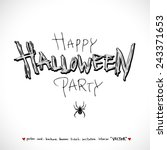 happy halloween   hand drawn... | Shutterstock .eps vector #243371653