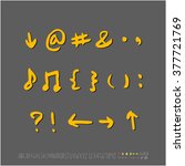 alphabet   number   handwriting ... | Shutterstock .eps vector #377721769