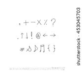alphabet   number   handwriting ... | Shutterstock .eps vector #453045703
