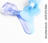 spilled bottles of nail polish... | Shutterstock . vector #635191586