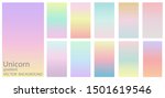 unicorn cotton candy gradient... | Shutterstock .eps vector #1501619546