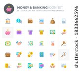 color vector icons related to... | Shutterstock .eps vector #1833662596
