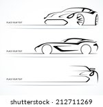 set of modern car silhouettes.... | Shutterstock .eps vector #212711269