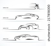 set of modern car silhouettes.... | Shutterstock .eps vector #217858300