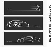 set of modern sports car... | Shutterstock .eps vector #225632350