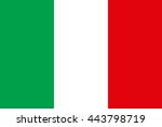 flat italy flag vector... | Shutterstock .eps vector #443798719