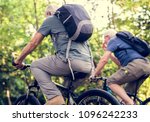 Group Of Seniors Biking In The...