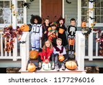 Little children in halloween...
