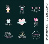 symbols of love icon set vector | Shutterstock .eps vector #1212628240