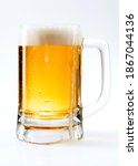 Small photo of Draught beer png in a mug mockup
