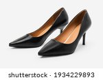 Women's black high heel shoes formal fashion