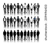 silhouettes of diverse people... | Shutterstock .eps vector #209496403