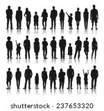 Silhouettes Of Casual People In ...
