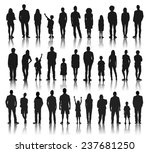 silhouettes group of people in... | Shutterstock .eps vector #237681250