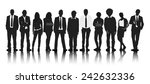 silhouettes of business people... | Shutterstock .eps vector #242632336