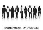 silhouettes group of people in... | Shutterstock .eps vector #243931933
