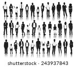 silhouettes group of people in... | Shutterstock .eps vector #243937843