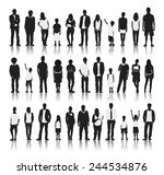 silhouettes group of people in... | Shutterstock .eps vector #244534876