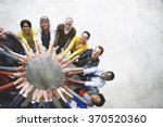 Diverse People Friendship Togetherness Connection Aerial View Concept