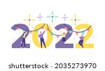 illustration of people partying ... | Shutterstock .eps vector #2035273970