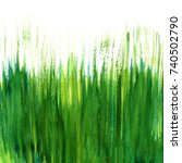 Vibrant Watercolor Green Grass...