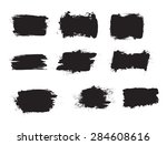 grunge shapes  set  black... | Shutterstock .eps vector #284608616