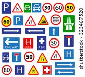 set of traffic signs  isolated... | Shutterstock .eps vector #323467520