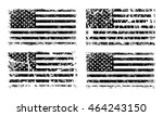 usa american grunge flag set ... | Shutterstock .eps vector #464243150