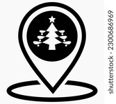 christmas tree location icon....
