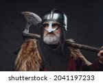 Old Knight With Fur And Helmet...