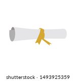 diploma degree on white... | Shutterstock . vector #1493925359