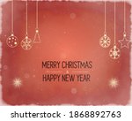 golden text on dark red... | Shutterstock . vector #1868892763