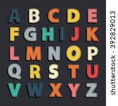 vector abstract alphabet ... | Shutterstock .eps vector #392829013