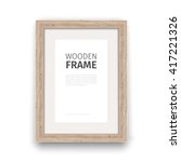wooden rectangle frame. used... | Shutterstock .eps vector #417221326