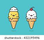 Cartoon Ice Cream Cones. Vector ...