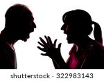 silhouette of couple having... | Shutterstock . vector #322983143